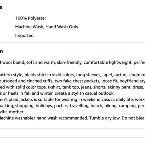 Women's Size L Green Plaid Shacket Wool Blend Long Sleeve Shirt Button Down Casu - Picture 7 of 7